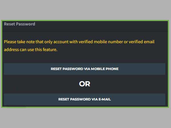 Resetting password on sl618 net