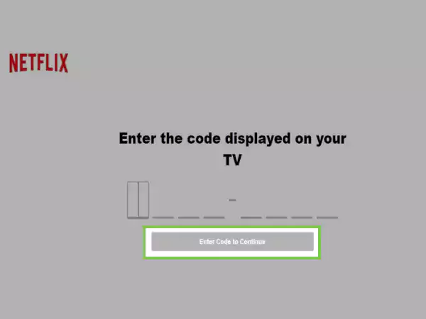 Enter the “Netflix 8-digit code” to activate the Netflix app on your smart TV.